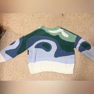 SHEIN Multicolor Wave Pattern Sweater